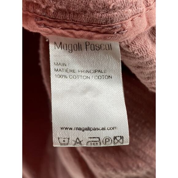 MAGALI PASCAL Women's Salmon Pink Corduroy Button-Up Long Sleeve Top SZ XS(4) - Picture 8 of 10